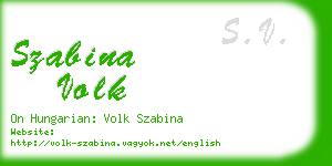 szabina volk business card